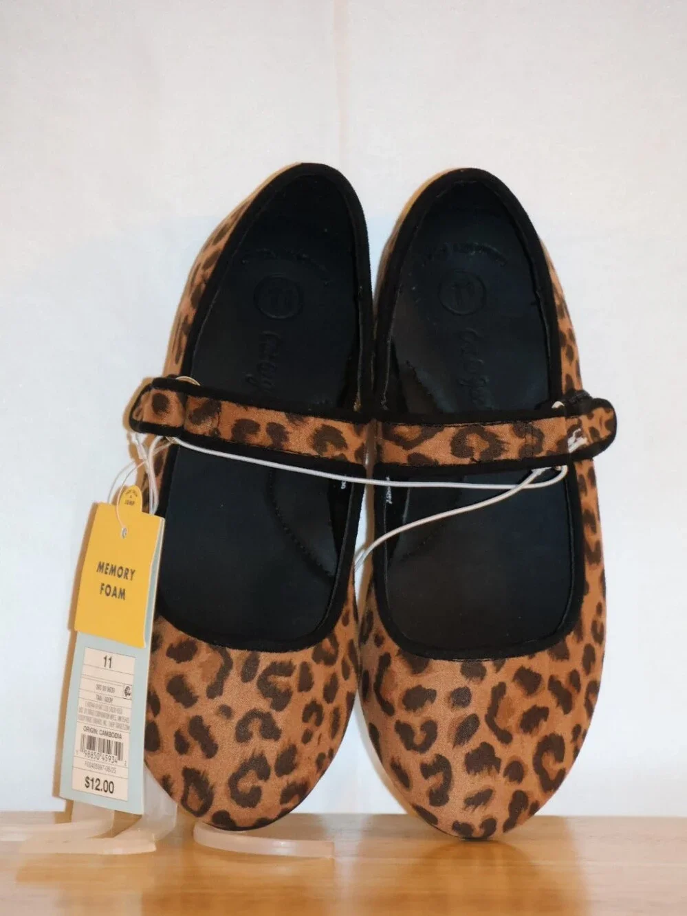 Cat & Jack Leopard Print Toddler Addy Ballet Flats.